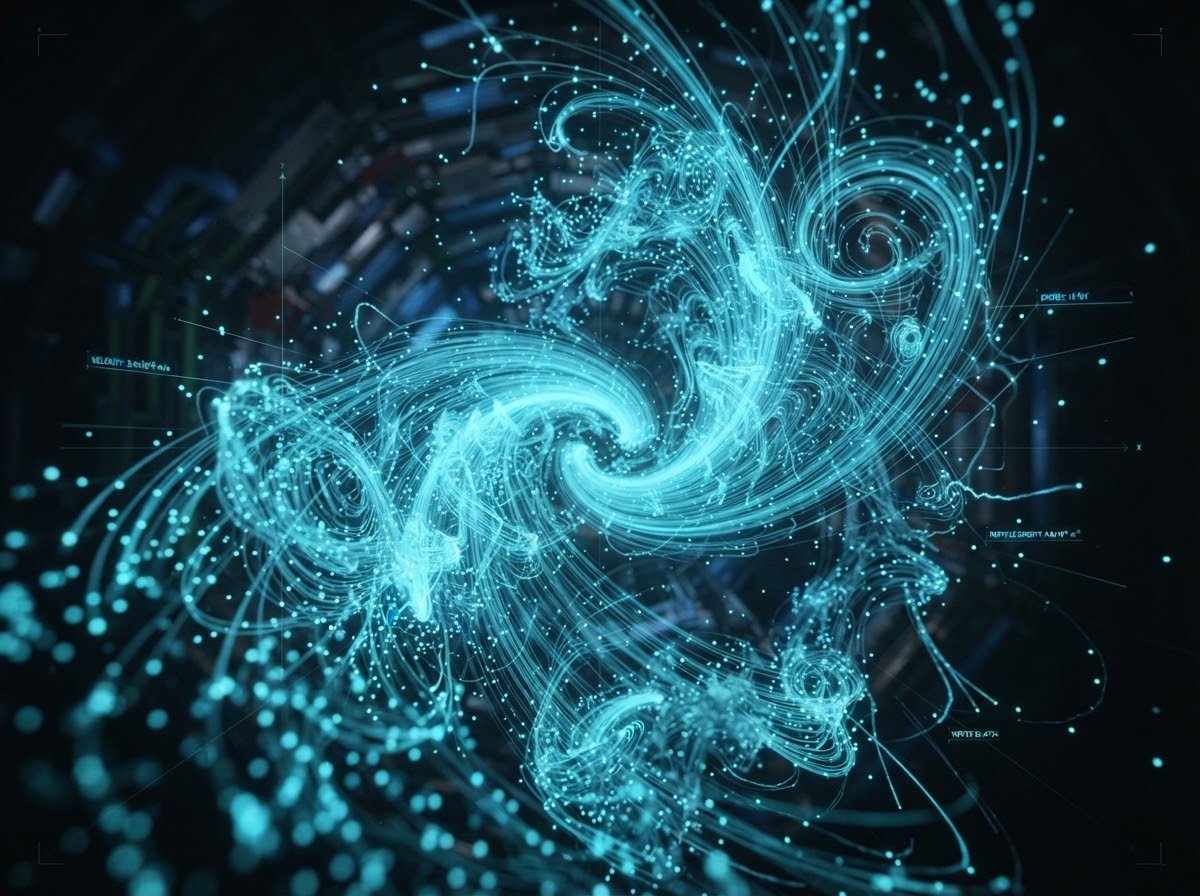 3D particle cascade flow vortex physics